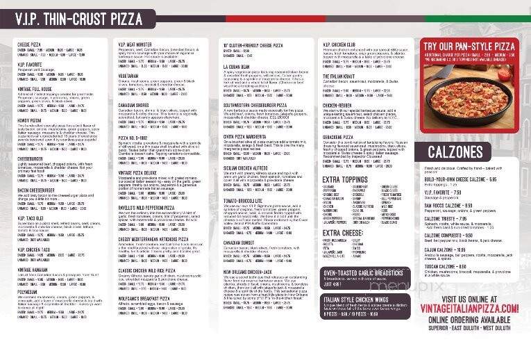 Vip Pizza - Duluth, MN menu_pic