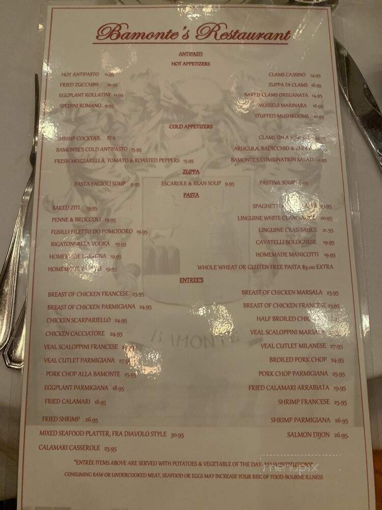 Bamonte's Restaurant - Brooklyn, NY menu_pic