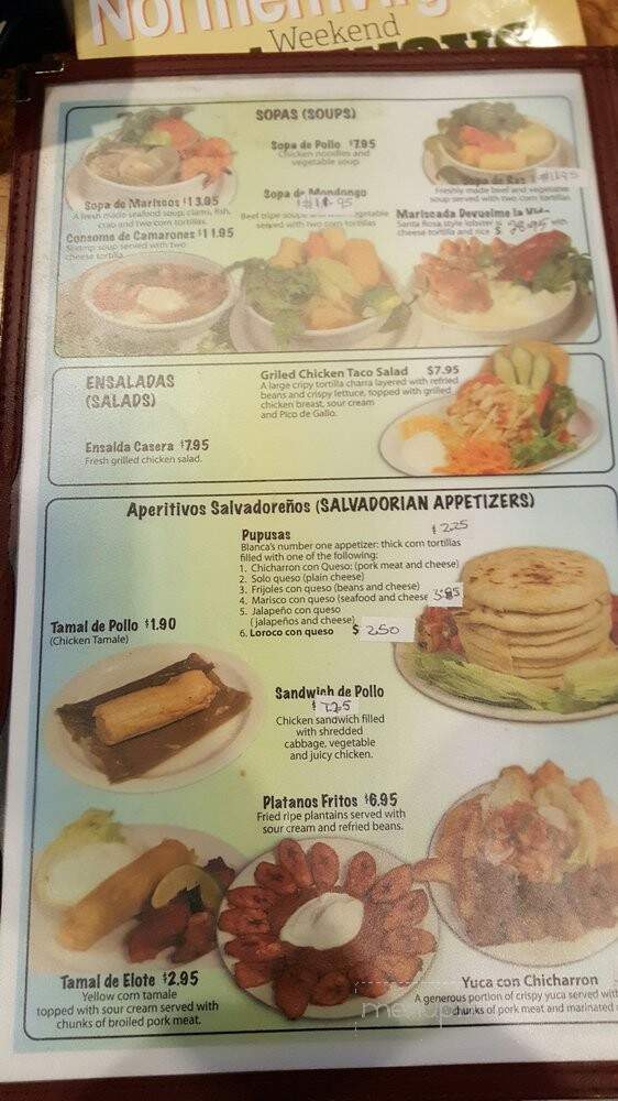 Blanca's Restaurant - Falls Church, VA menu_pic