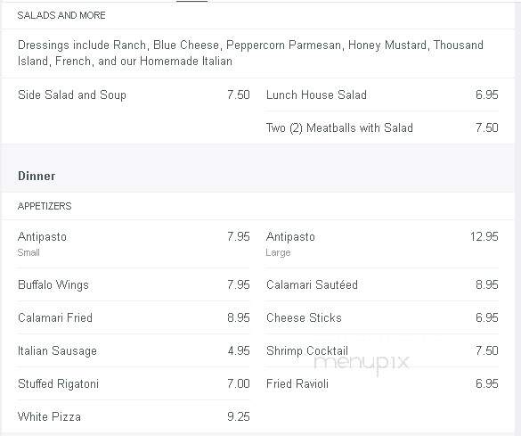 Pasquale Mira Restaurant - Beckley, WV menu_pic
