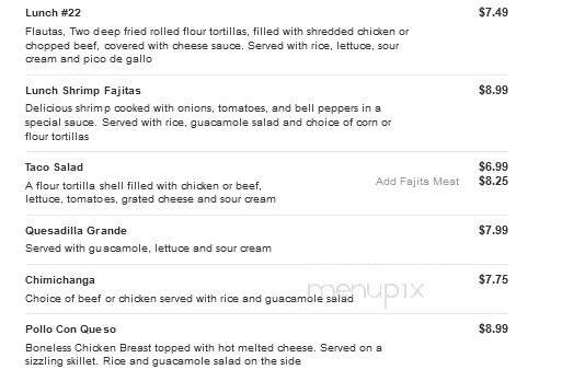 El Palenque - Greenwood, AR menu_pic