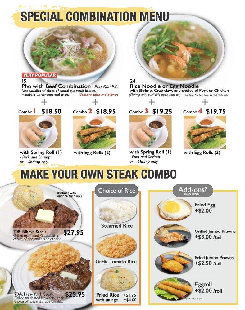 Saigon Restaurant - Tracy, CA menu_pic