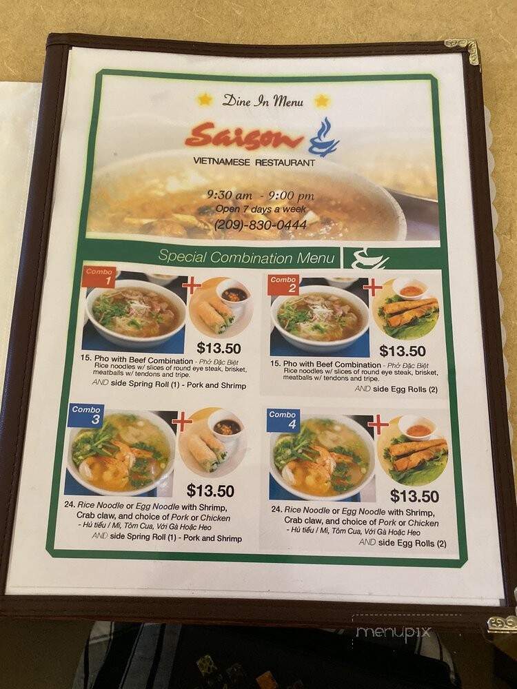 Saigon Restaurant - Tracy, CA menu_pic