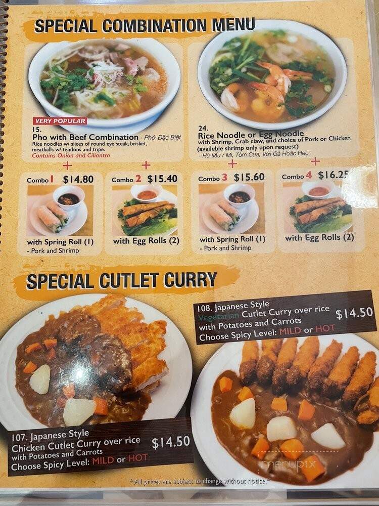 Saigon Restaurant - Tracy, CA menu_pic