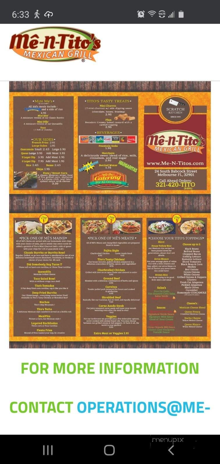 Me-N-Titos - Melbourne, FL menu_pic