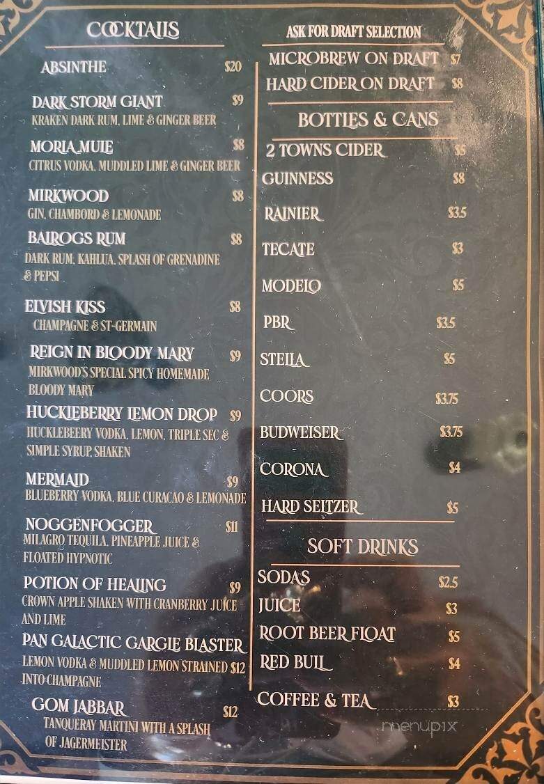 Mirkwood Public House - Arlington, WA menu_pic