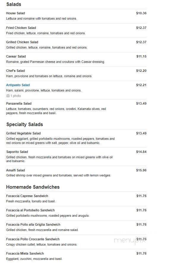Saporito Pizza - Warwick, NY menu_pic