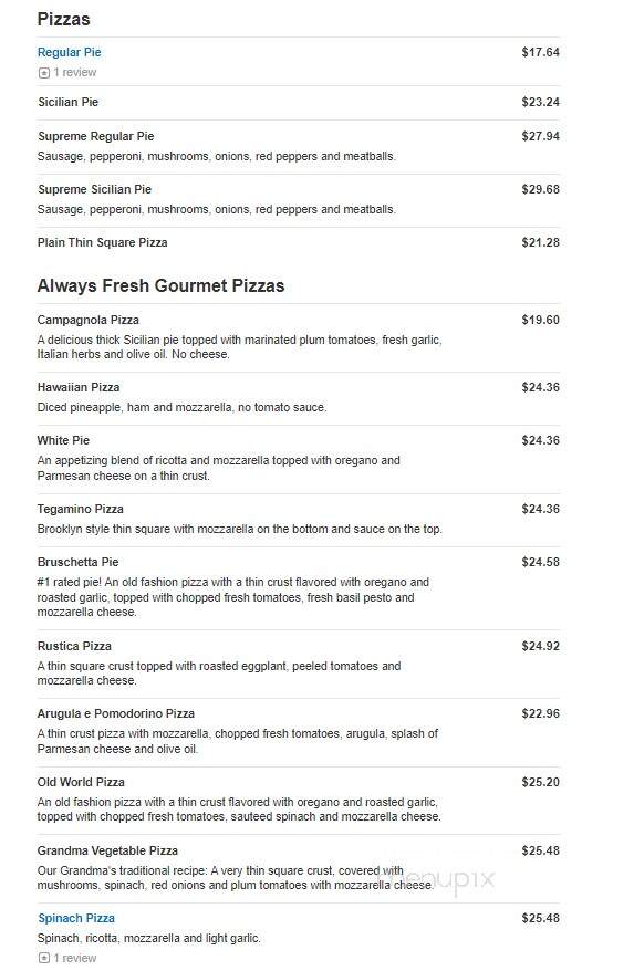 Saporito Pizza - Warwick, NY menu_pic