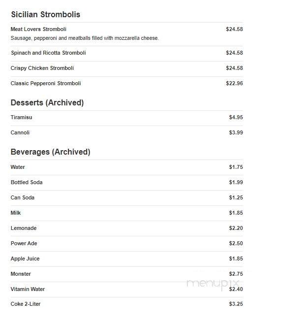Saporito Pizza - Warwick, NY menu_pic