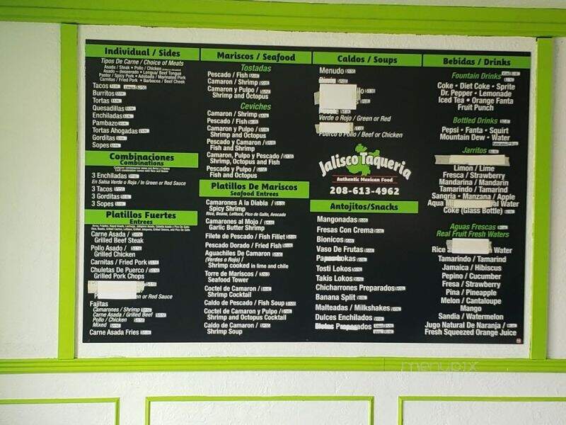 Jalisco Taqueria - Twin Falls, ID menu_pic