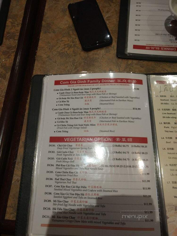 Pho Nhung - Hamilton, ON menu_pic