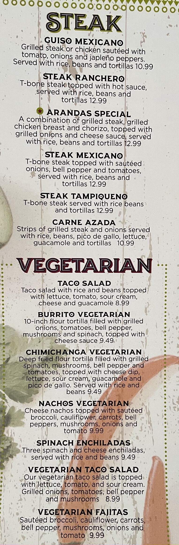 El Corral Mexican Restaurant - Alma, KS menu_pic