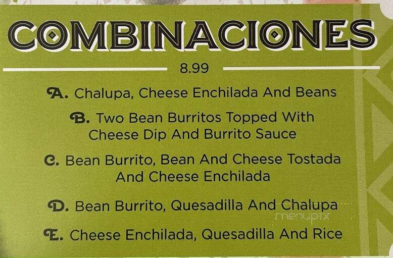 El Corral Mexican Restaurant - Alma, KS menu_pic
