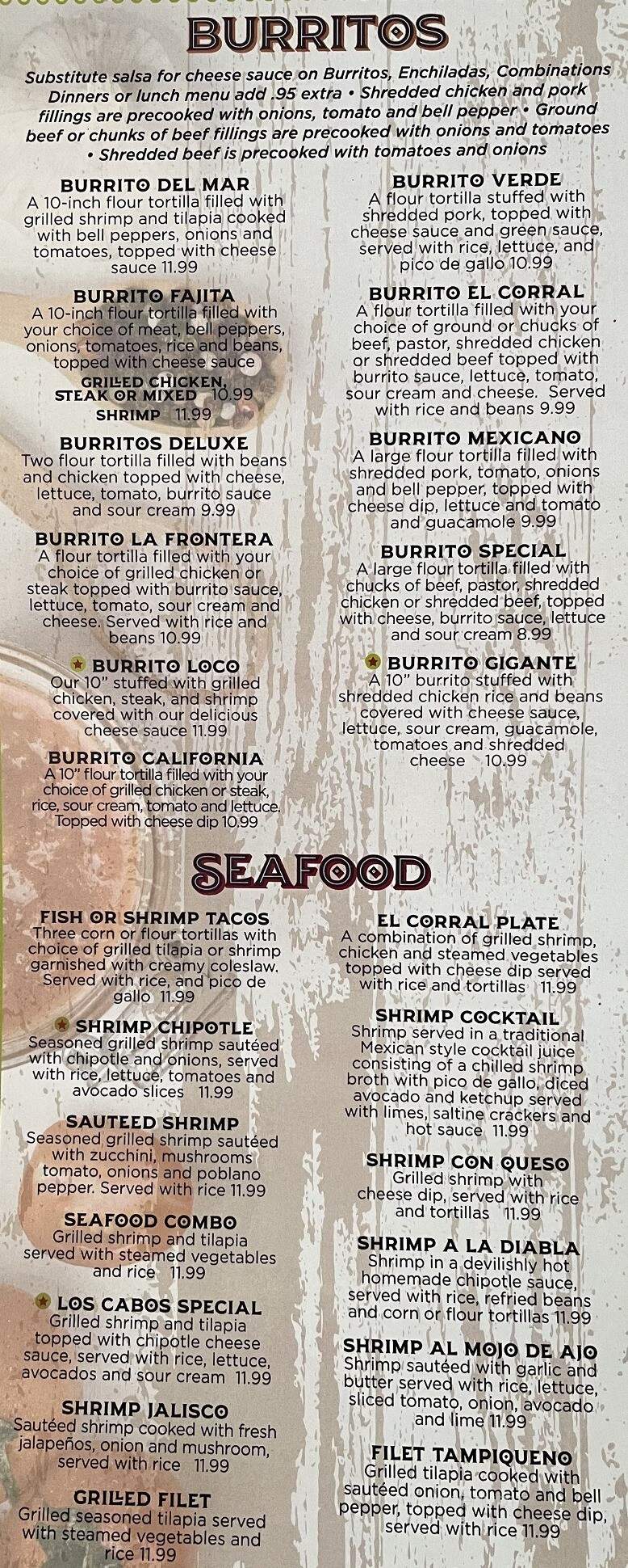 El Corral Mexican Restaurant - Alma, KS menu_pic