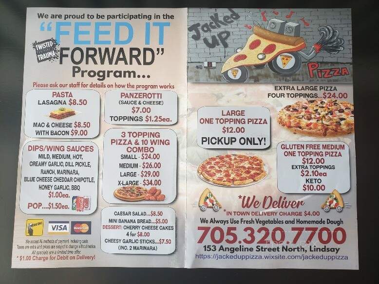 Jacked Up Pizza - Lindsay, ON menu_pic