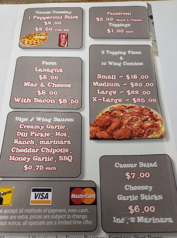 Jacked Up Pizza - Lindsay, ON menu_pic