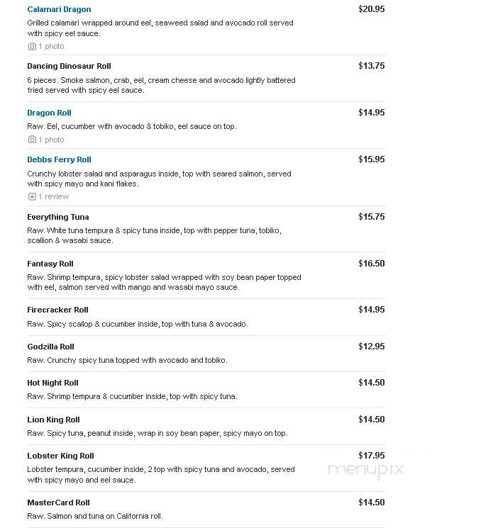 Yuan II Asian Cuisine - Dobbs Ferry, NY menu_pic