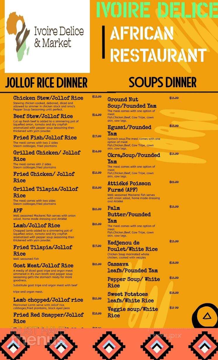 Ivoire Delice & Market - Gainesville, FL menu_pic
