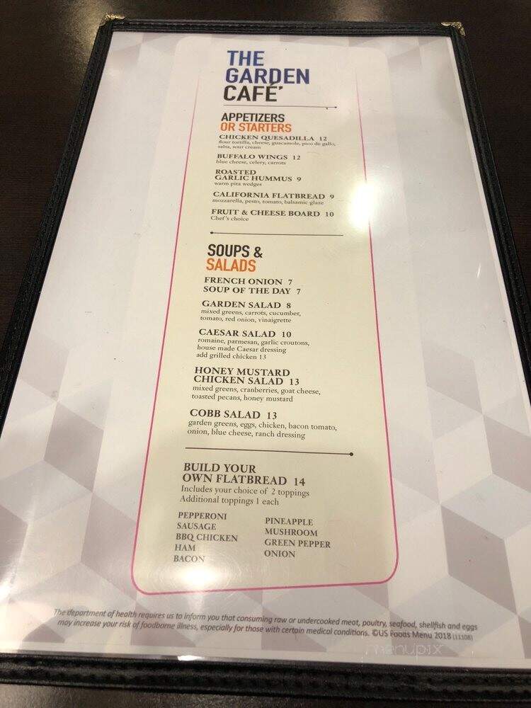Garden Cafe - Wood Dale, IL menu_pic