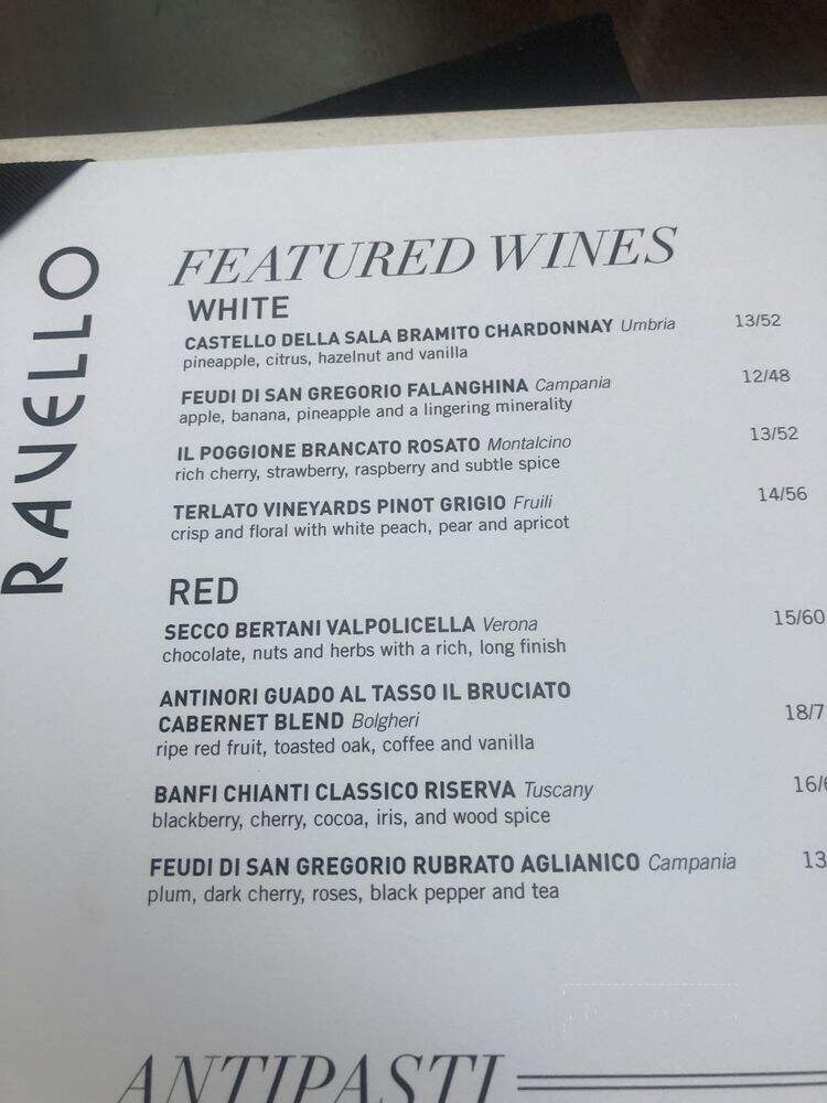 Ravello - Nashville, TN menu_pic