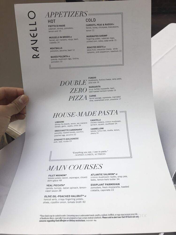 Ravello - Nashville, TN menu_pic