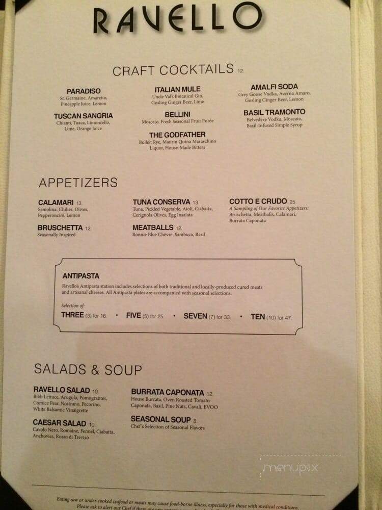 Ravello - Nashville, TN menu_pic