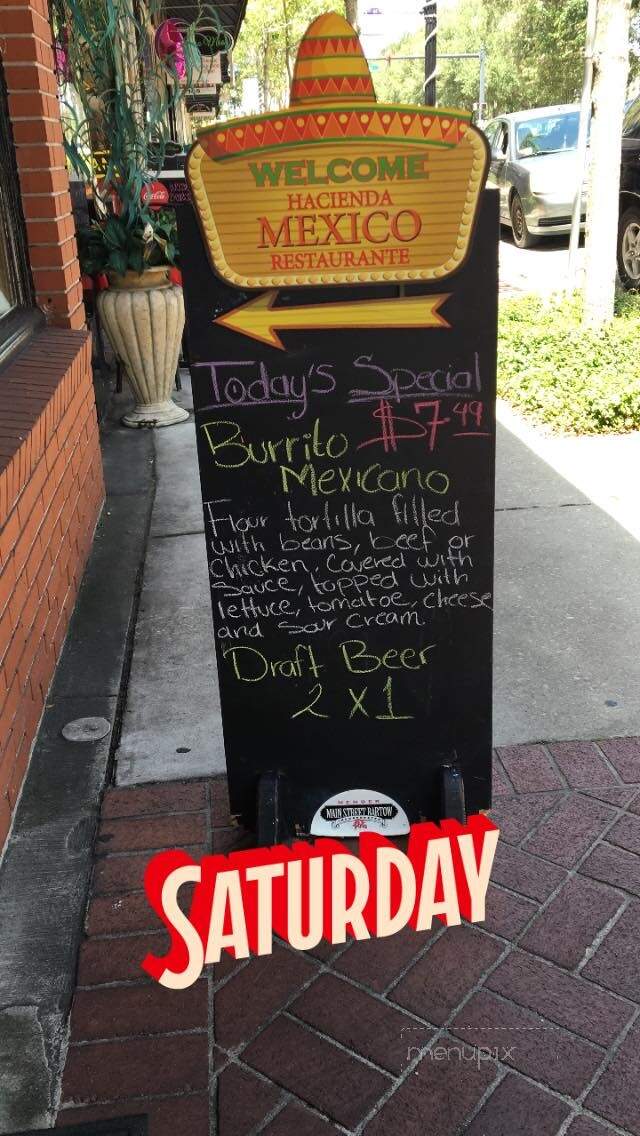 Hacienda Mexico - Bartow, FL menu_pic