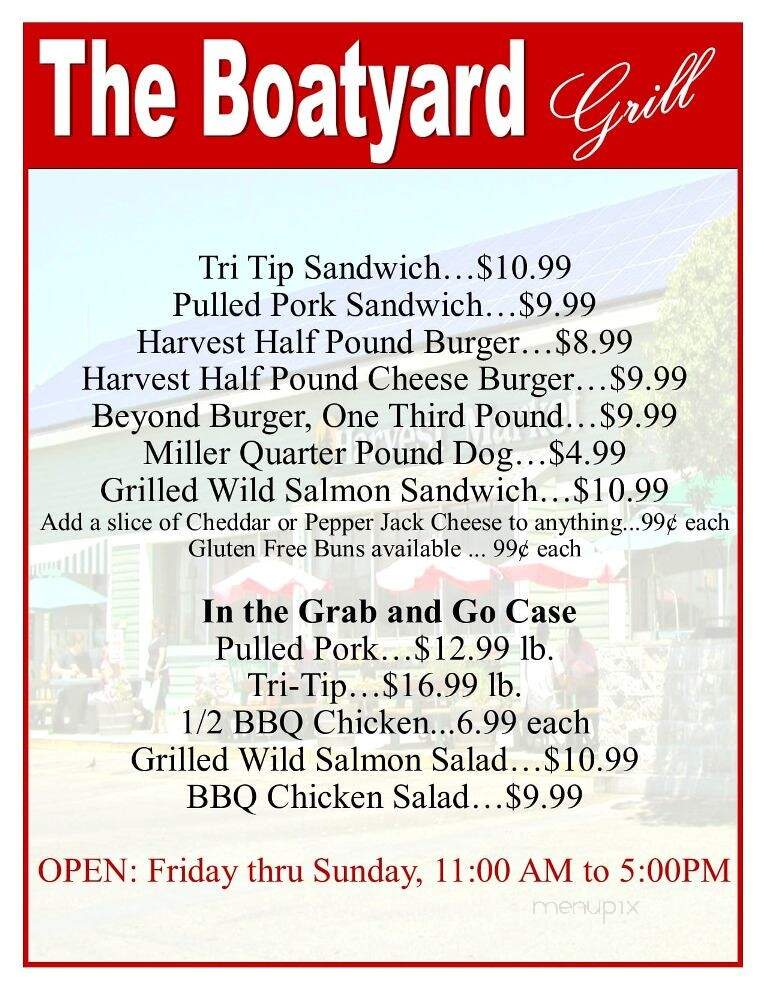 Harvest Market - Fort Bragg, CA menu_pic