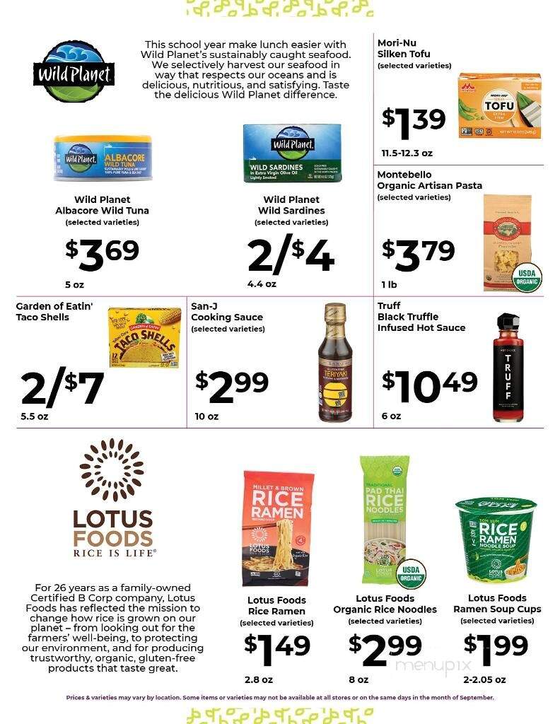 Harvest Market - Fort Bragg, CA menu_pic