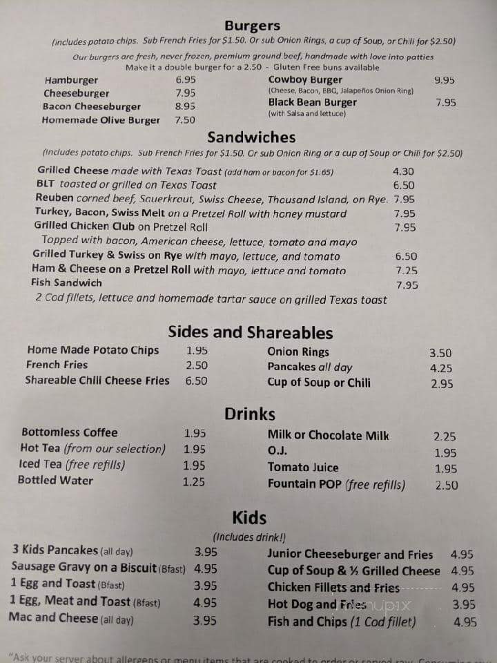 Aunt Stephie's - Ionia, MI menu_pic