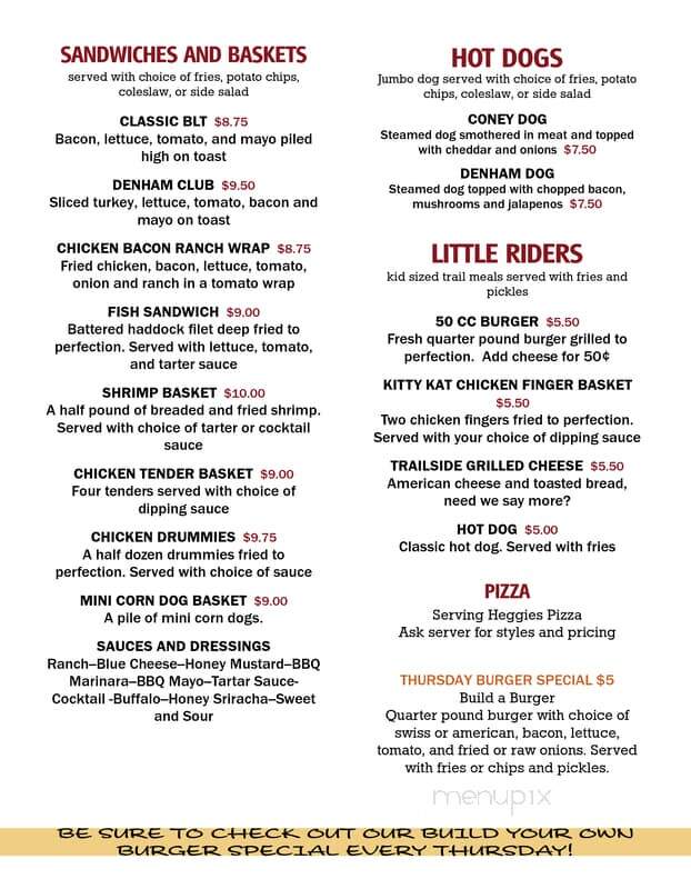 Denham Run Bar & Grill - Sturgeon Lake, MN menu_pic