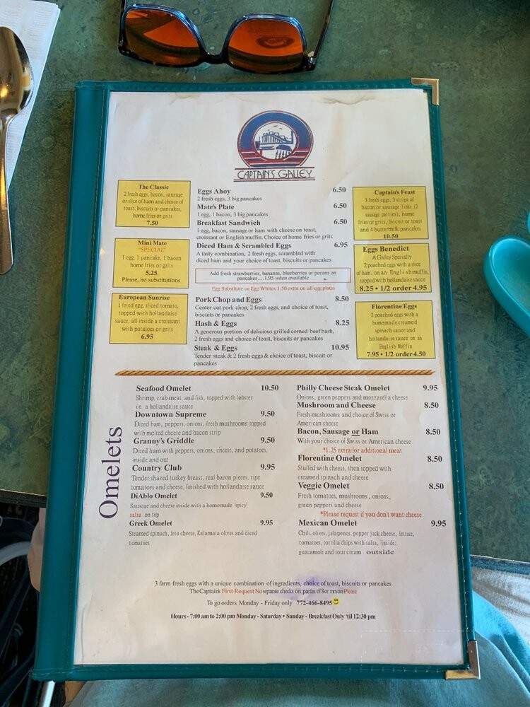 Captain's Galley - Fort Pierce, FL menu_pic