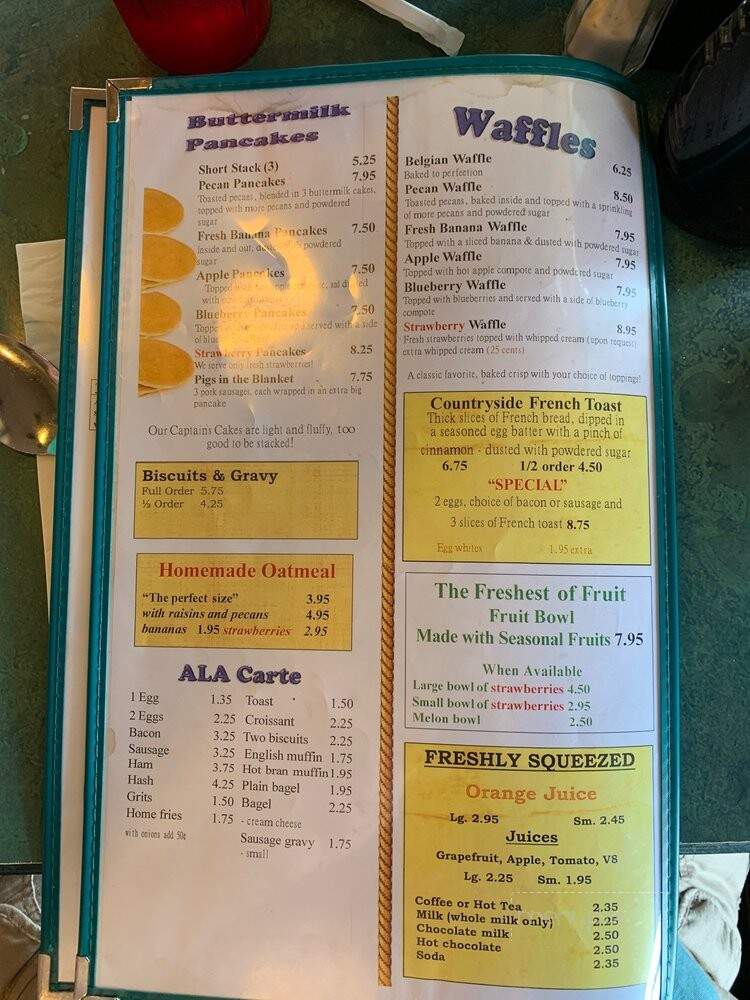 Captain's Galley - Fort Pierce, FL menu_pic