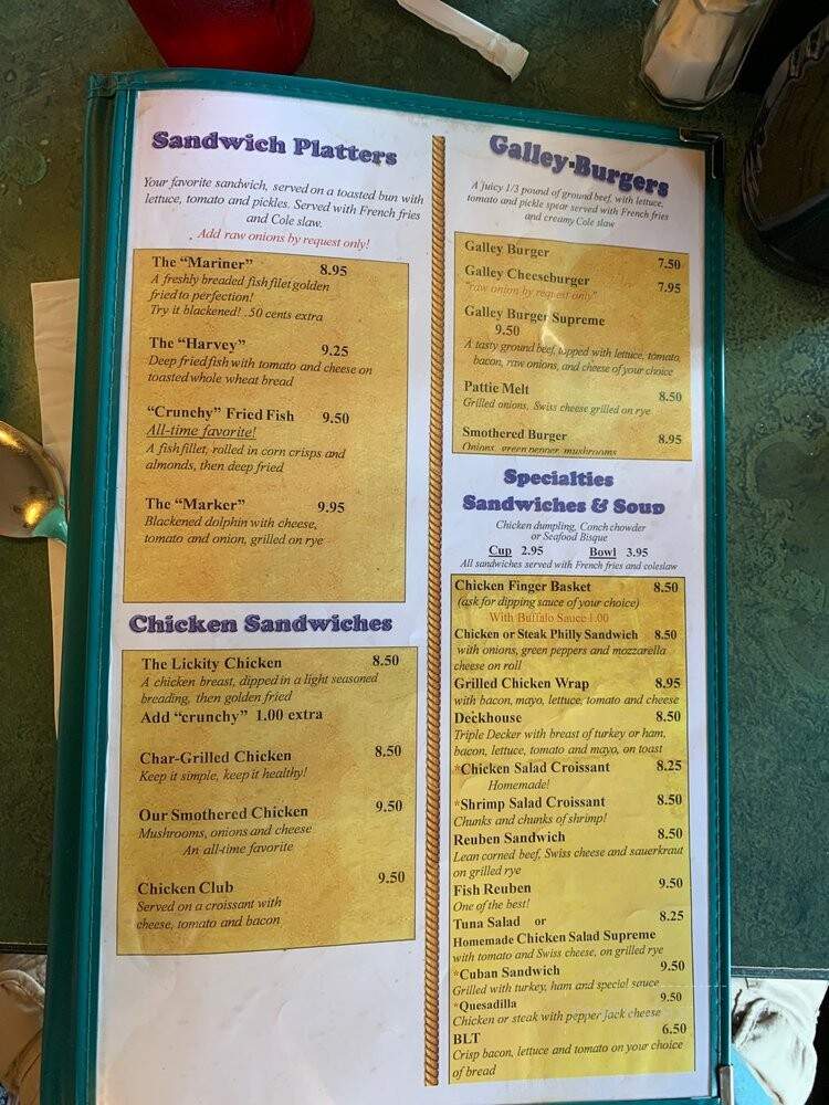 Captain's Galley - Fort Pierce, FL menu_pic