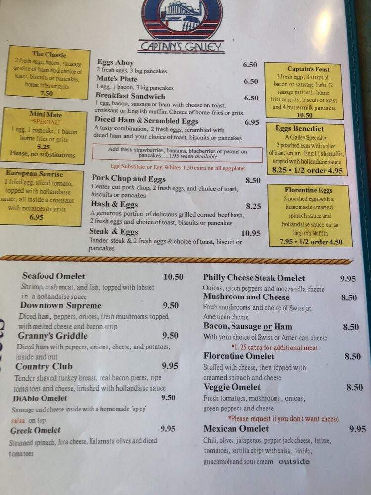 Captain's Galley - Fort Pierce, FL menu_pic