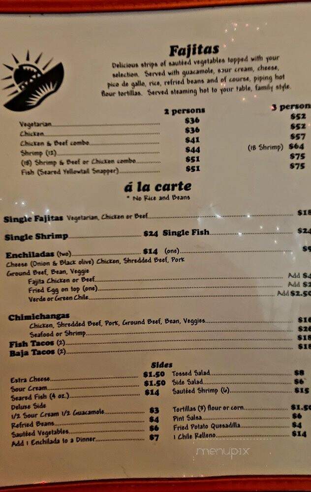 Chico's Cantina - Key West, FL menu_pic
