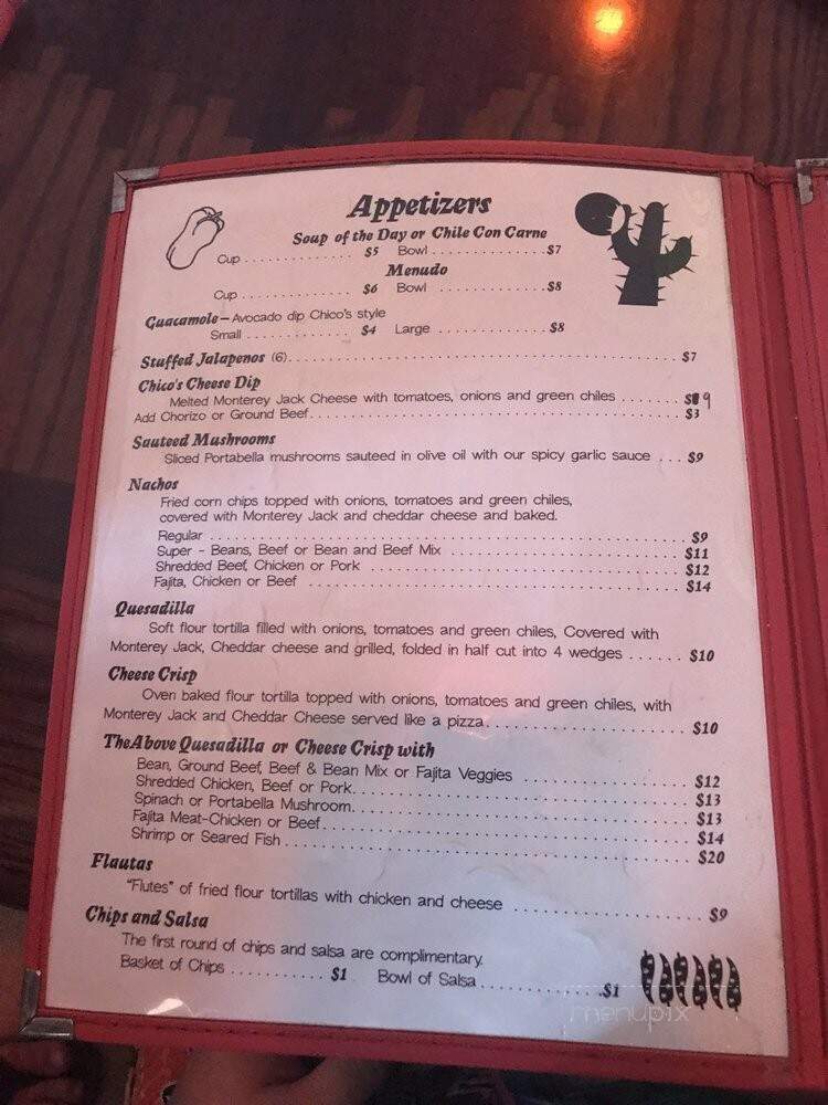 Chico's Cantina - Key West, FL menu_pic