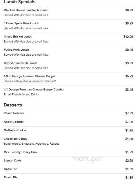 Bill's BBQ - Omaha, NE menu_pic