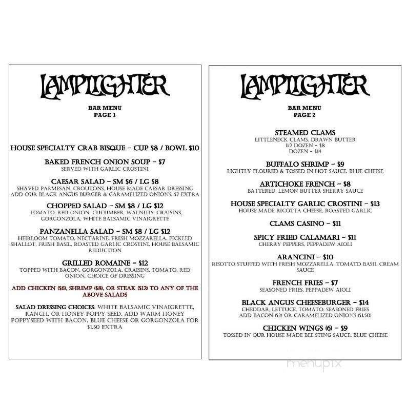 Lamplighter Restaurant - Rochester, NY menu_pic
