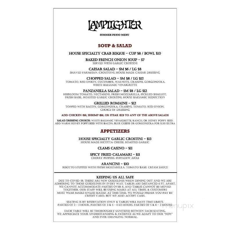 Lamplighter Restaurant - Rochester, NY menu_pic