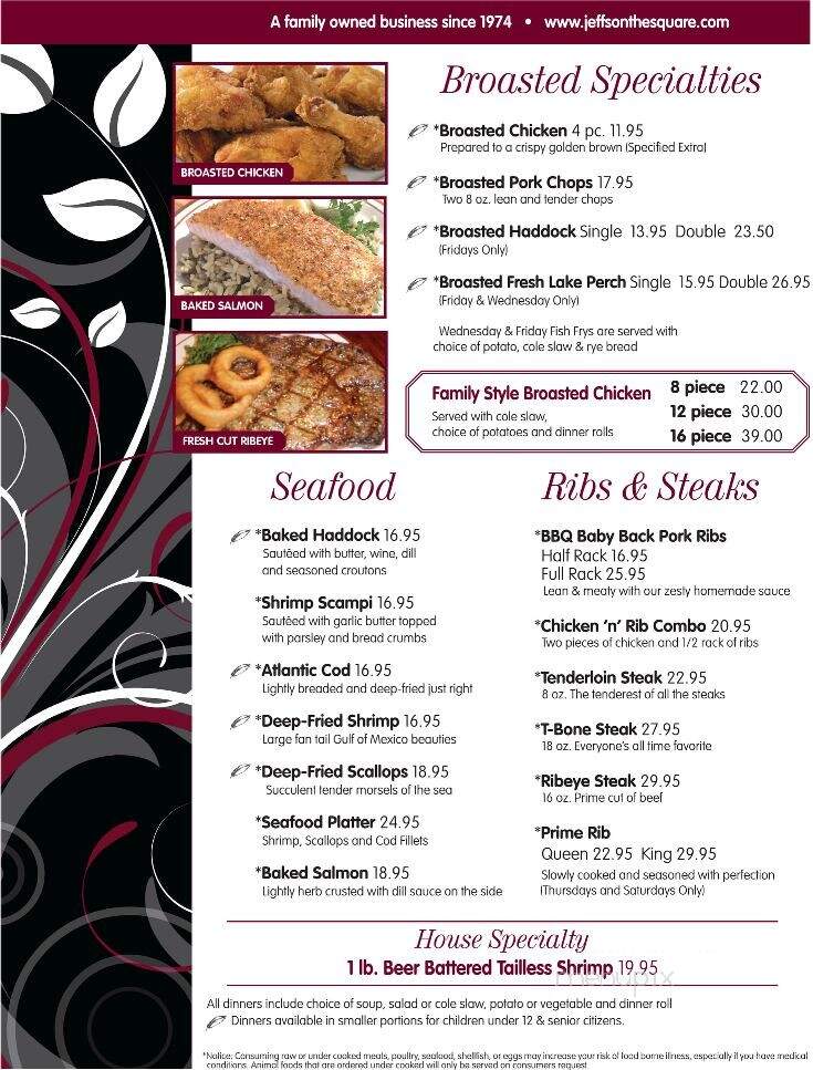 Jeff's On The Square - Berlin, WI menu_pic