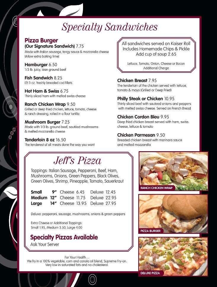 Jeff's On The Square - Berlin, WI menu_pic