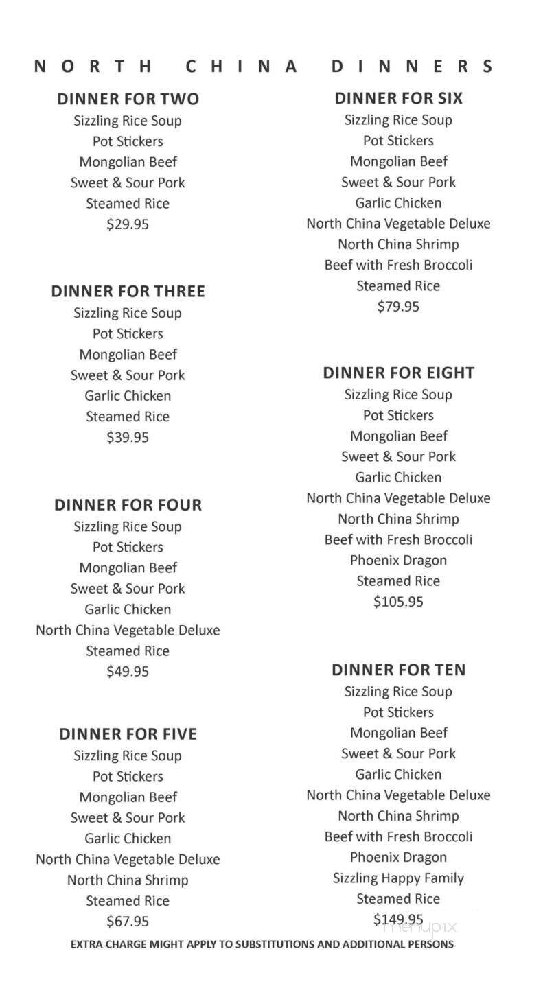 North China Restaurant - Santa Maria, CA menu_pic