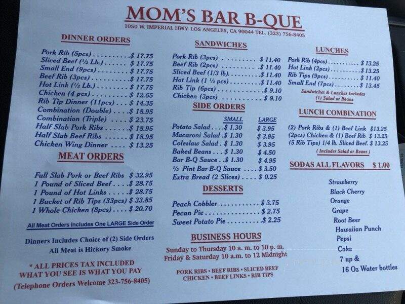 Mom's Bar-B-Q - Los Angeles, CA