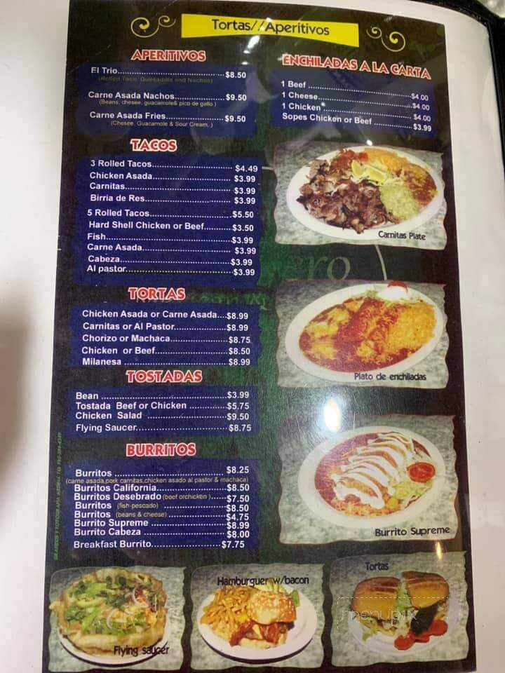 El Asadero Restaurant - Vista, CA menu_pic
