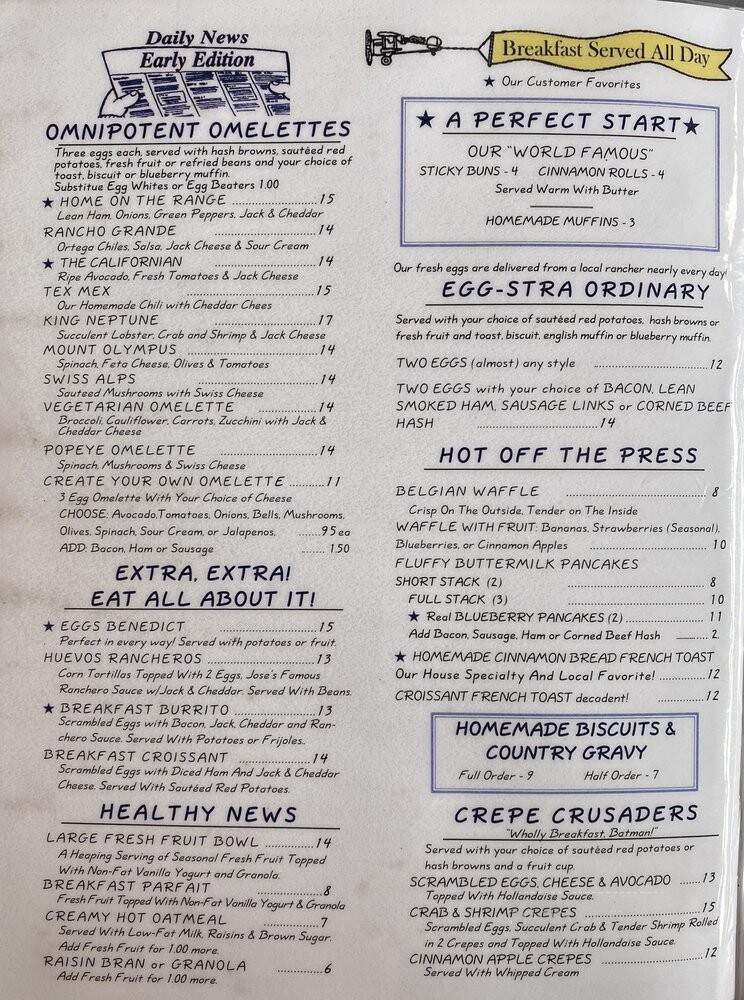 Daily News Cafe - Carlsbad, CA menu_pic