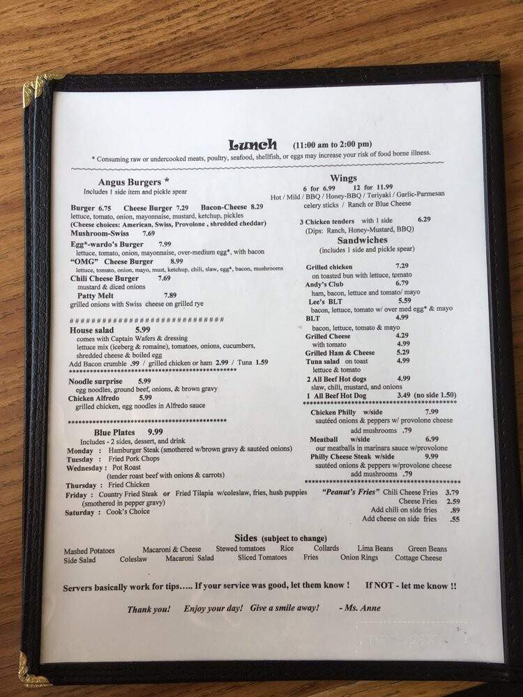 Nannie Annie's Breakfast & Lunch - Conway, SC menu_pic