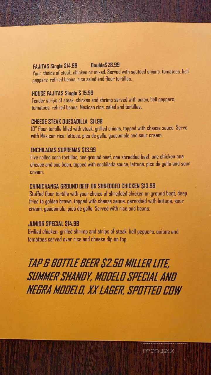 Pablos Mexican Grill - Green Bay, WI menu_pic