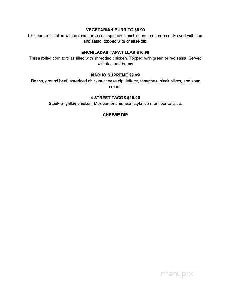 Pablos Mexican Grill - Green Bay, WI menu_pic