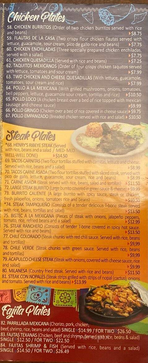 5 Agaves Mexican Restaurant Bar & Grill - Old Hickory, TN menu_pic